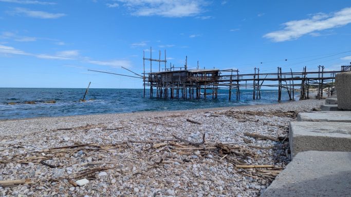 Am Zielpunkt des ACT Italien am Mittelmeer