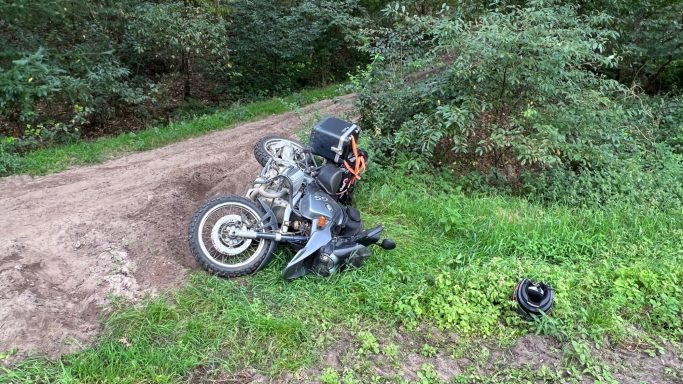 Umfaller BMW R 1150 GS auf Sand